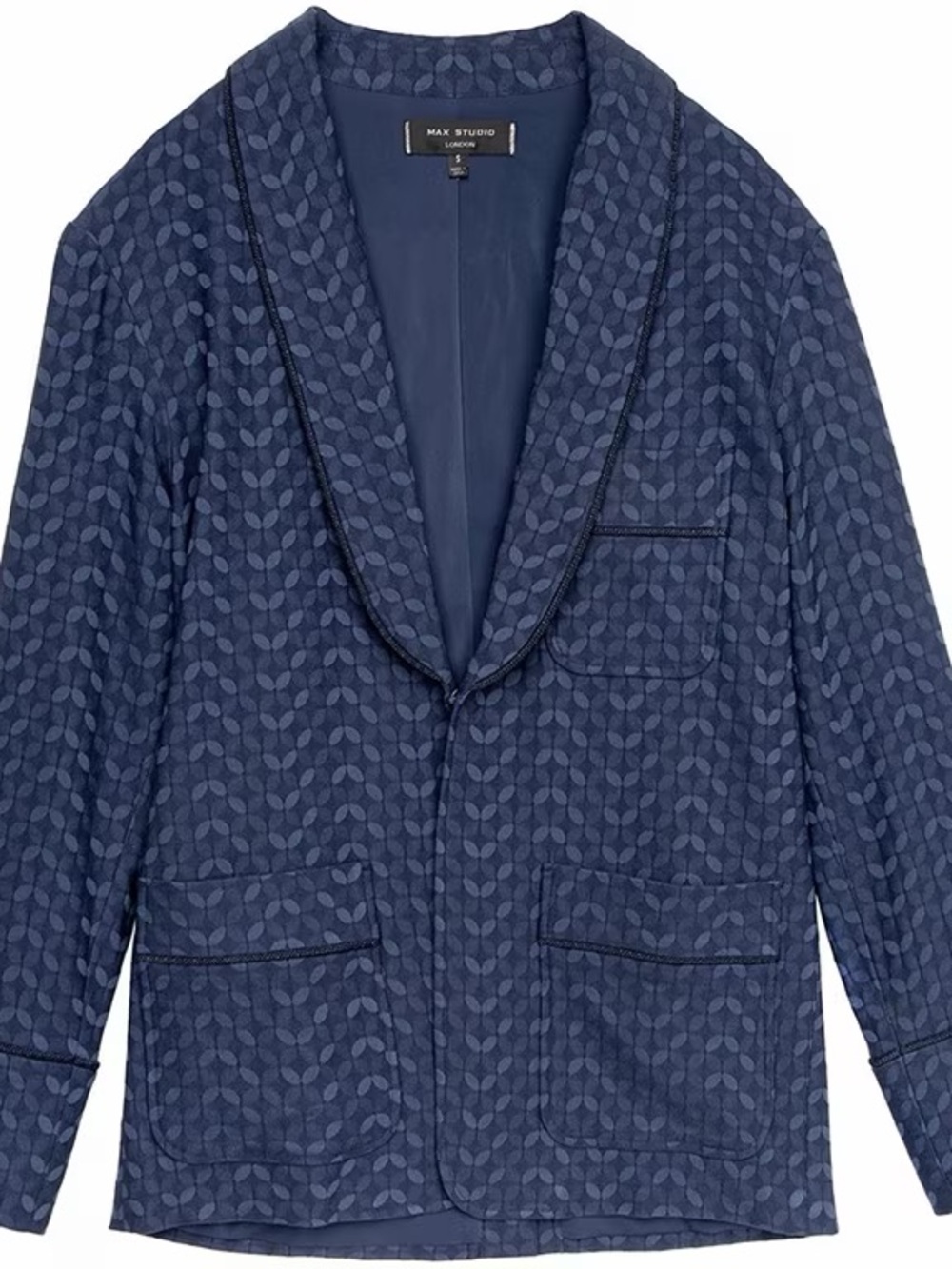BNWT Max Studio London Womens Jacquard One Button Blazer Jacket (Size Small)